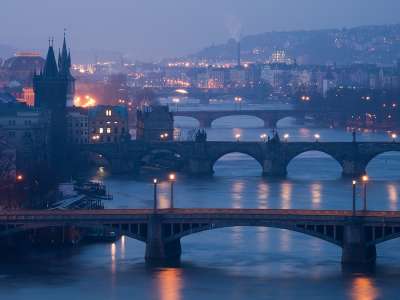 Pražské mosty foto