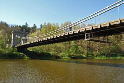 Řetězový most u Stádlce foto