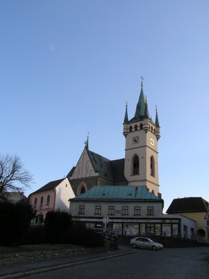Vyhlídková věž kostela v Humpolci foto