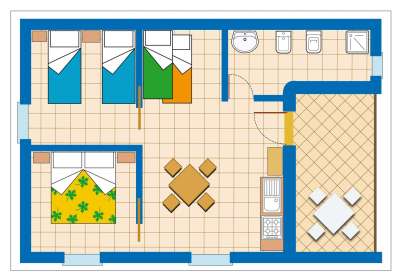 Zděné bungalovy TRILO 6