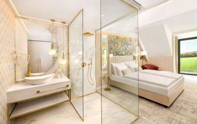 Dvoulůžkové Ensuite Studio s masážní vanou