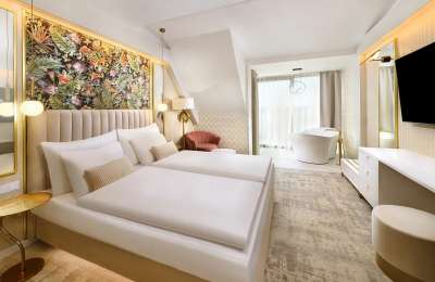 Dvoulůžkové Ensuite Studio s masážní vanou