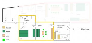 Apartmán A2 mapa