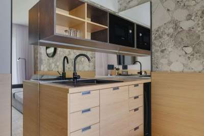 Kuchyňka v apartmánu exclusive